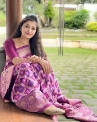 Whimsical Purple Color Art Silk Saree