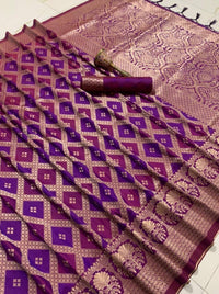 Whimsical Purple Color Art Silk Saree